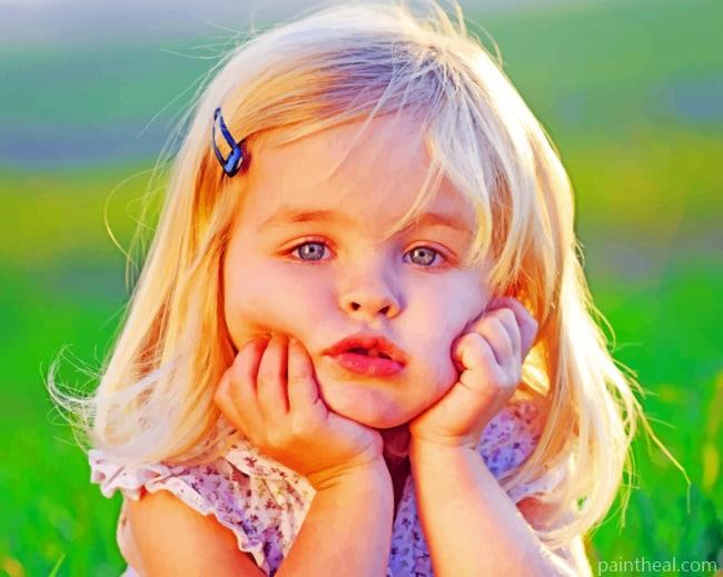 Little Blond Girl Painting By Numbers Kits
