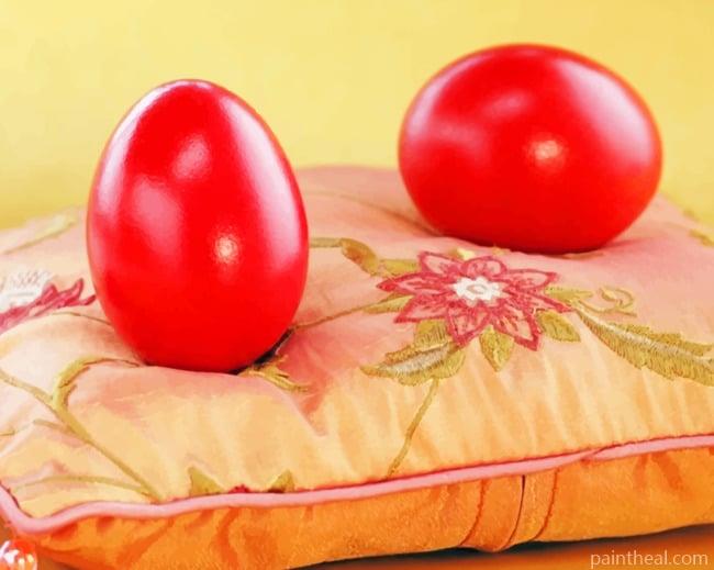 Red Easter Eggs Painting By Numbers Kits