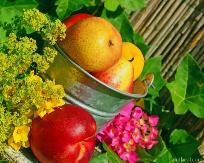 Fresh Mixed Fruits Painting By Numbers Kits