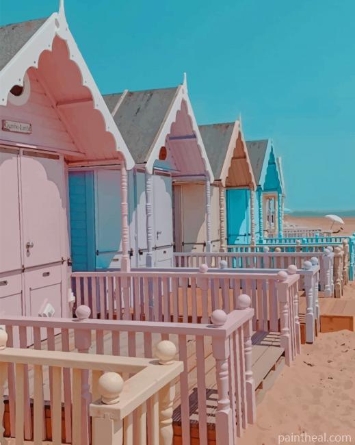 Mersea Colored Huts Painting By Numbers Kits