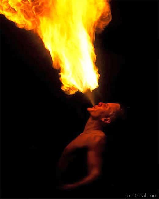 Flame Fire Man Painting By Numbers Kits