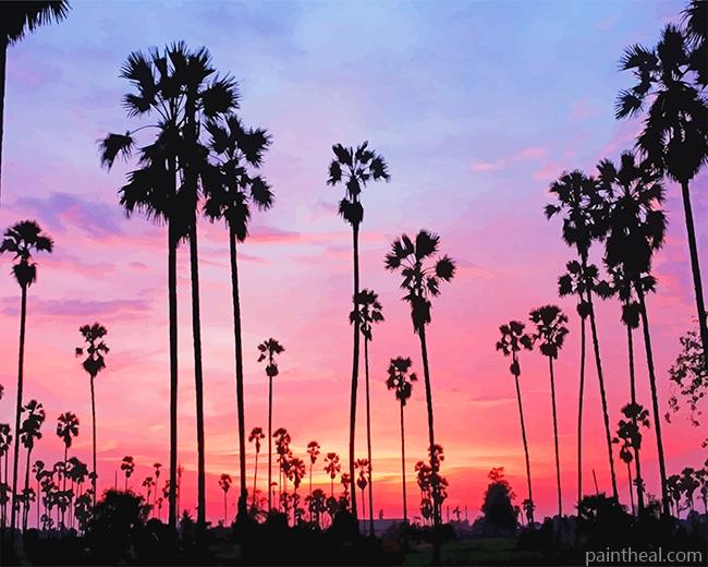 Palm Trees Painting By Numbers Kits