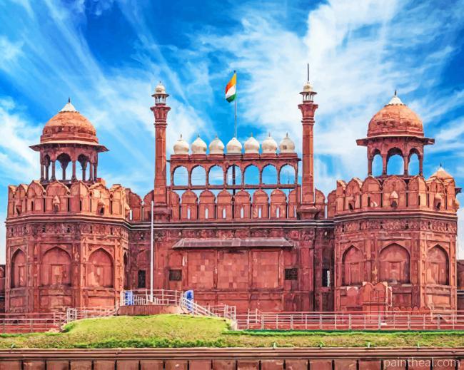 Red Fort India Painting By Numbers Kits