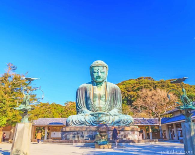 Kamakura Buddha Tokyo Painting By Numbers Kits