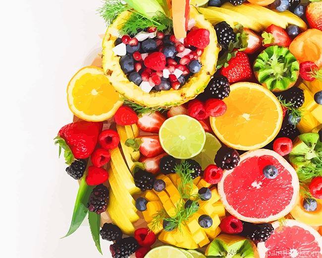 Healthy Food Fruits Painting By Numbers Kits