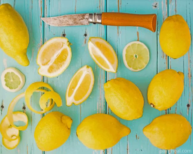 Lemon Fruit Painting By Numbers Kits
