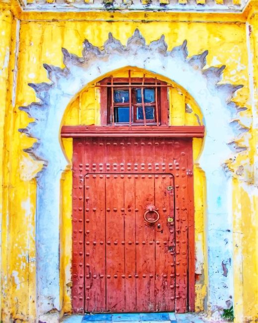 Traditional Moroccan Home Door Painting By Numbers Kits