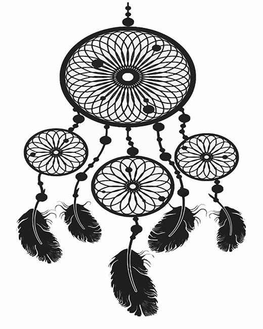 Black Dream Catcher Painting By Numbers Kits
