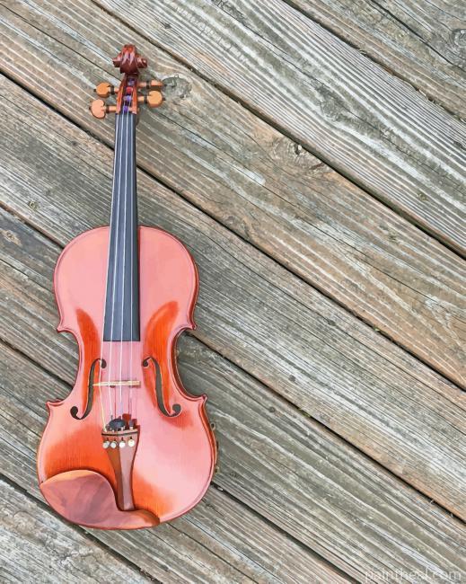 Music Violin Painting By Numbers Kits