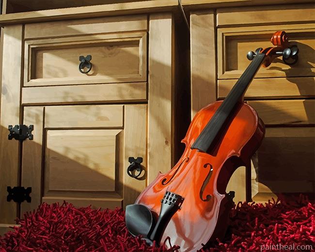 Brown Violin Painting By Numbers Kits