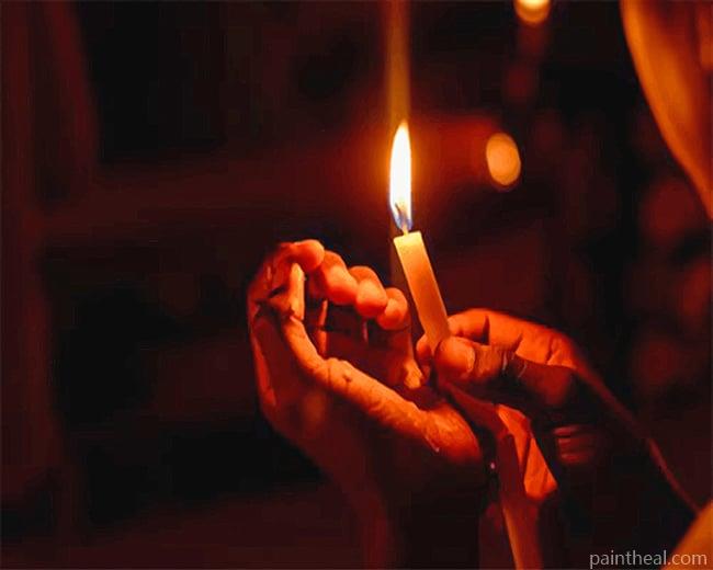 Burning Candle Painting By Numbers Kits