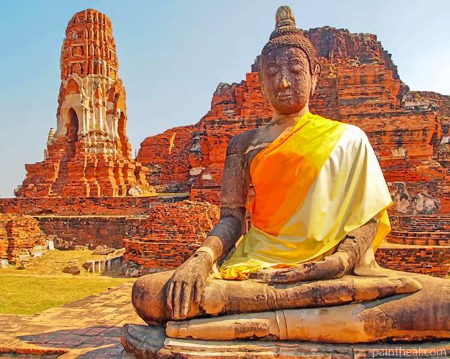 Thailand Ayutthaya Painting By Numbers Kits