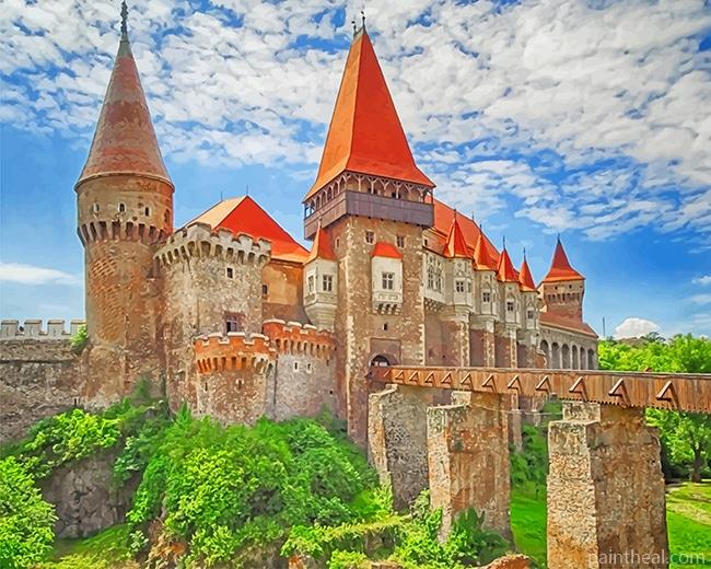 Hunyad Castle Romania Painting By Numbers Kits