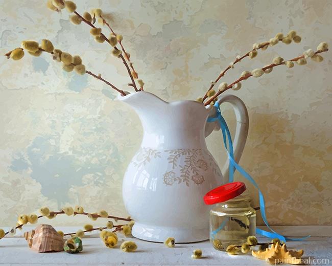 White Jug Still Life Painting By Numbers Kits