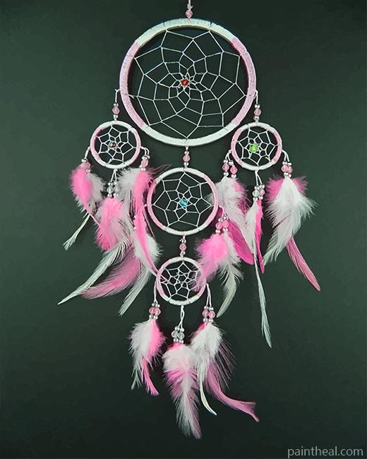 Pink Dream Catcher Painting By Numbers Kits