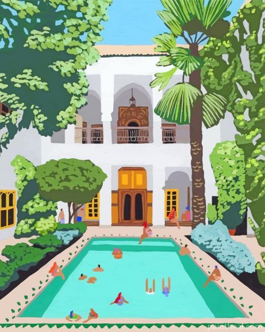 Morocco Pool Marrakesh Painting By Numbers Kits