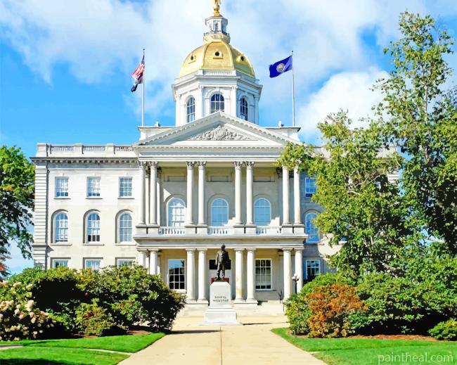 New Hampshire State House Painting By Numbers Kits