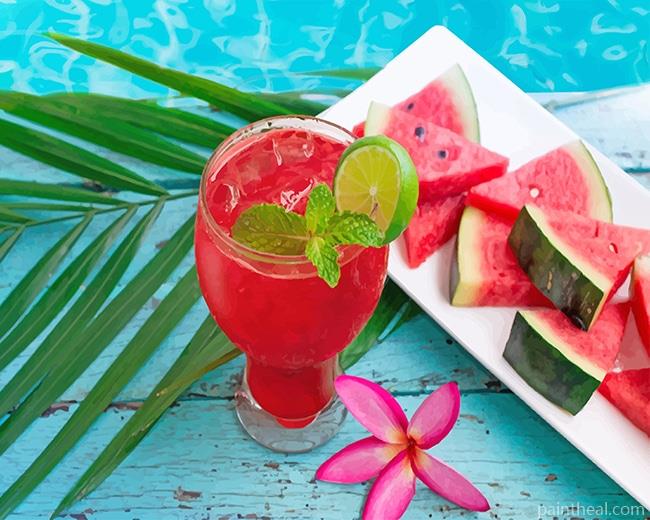 Watermelon Juice Painting By Numbers Kits