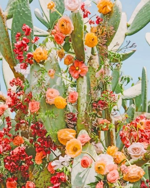 Flowering Cactus Painting By Numbers Kits