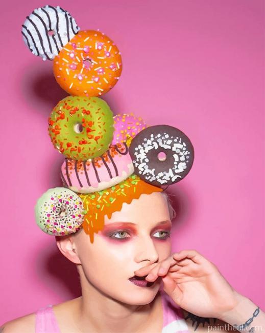 Donuts Headpiece Painting By Numbers Kits