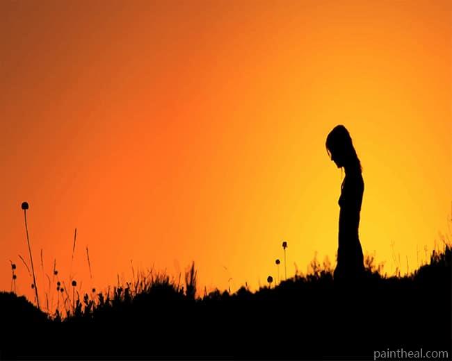 Lonely Girl Silhouette Painting By Numbers Kits