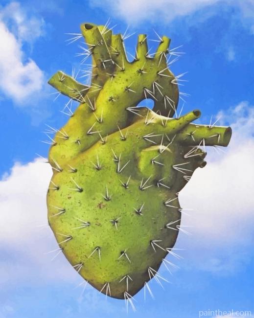 Cactus Heart Painting By Numbers Kits