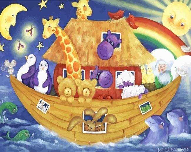 Noahs Ark Children Painting By Numbers Kits