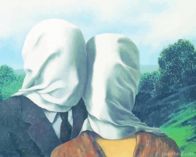 Rene Magritte The Lovers Painting By Numbers Kits