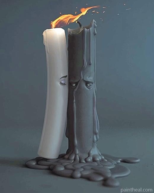 Sad Candles Painting By Numbers Kits