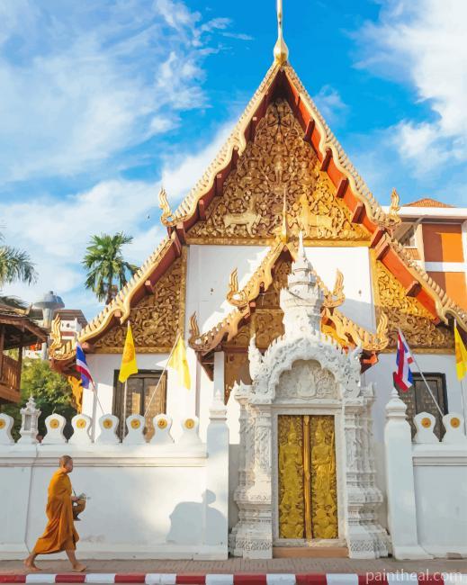 Wat Phra Bat Ming Mueang Worawihan Phrae Painting By Numbers Kits