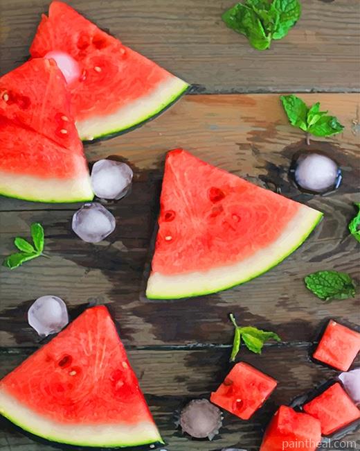 Sliced Watermelon Painting By Numbers Kits