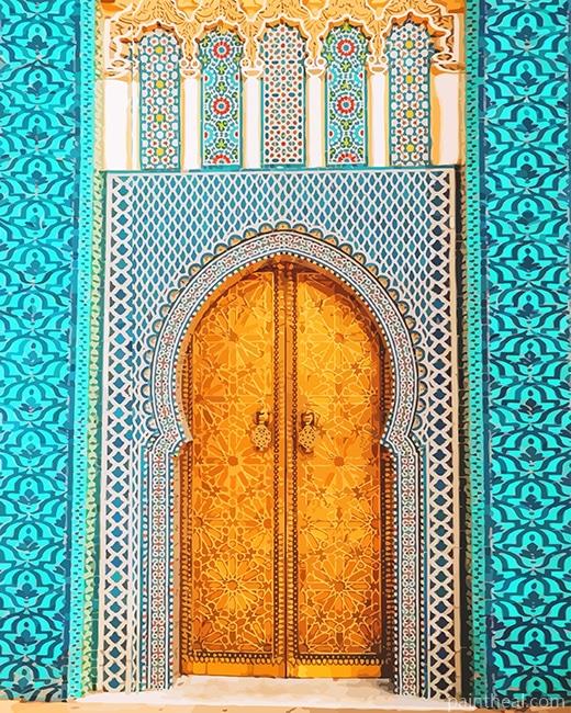 Royal Palace Fez Door Painting By Numbers Kits