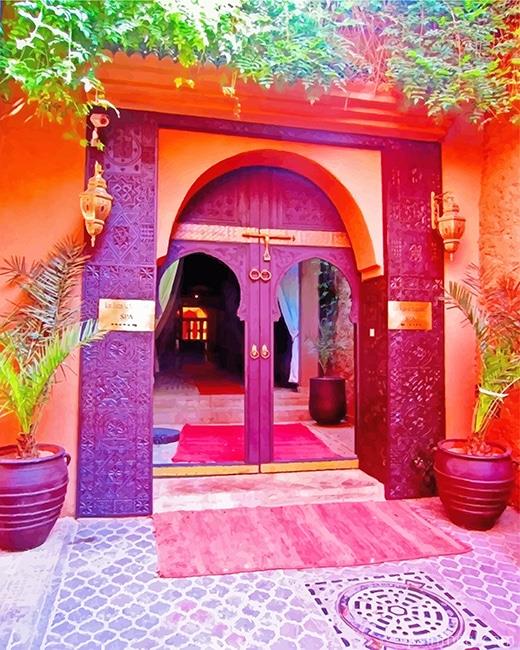 Moroccan Building Painting By Numbers Kits
