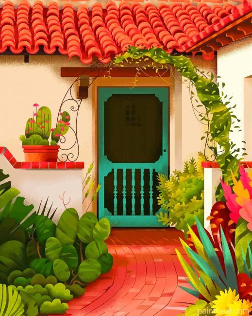 House Garden Plants Art Painting By Numbers Kits