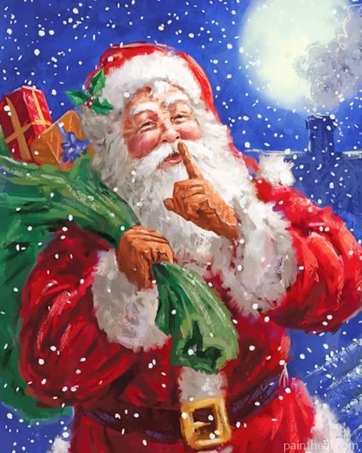 Father Christmas Painting By Numbers Kits