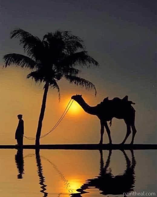 Egyptian Walker Silhouette Painting By Numbers Kits