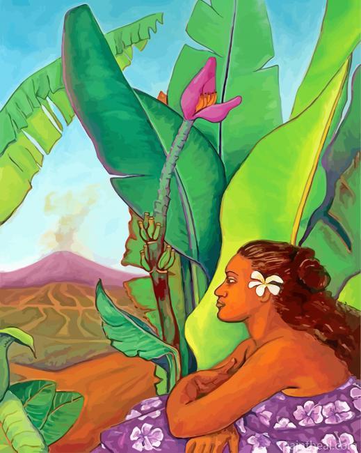 Hawaiian Woman Painting By Numbers Kits