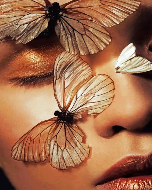 Butterflies On Face Painting By Numbers Kits