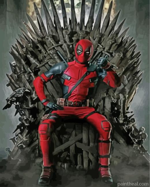 Deadpool Illustration Painting By Numbers Kits