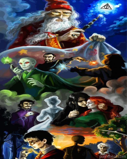 Aesthetic Deathly Hallows Painting By Numbers Kits