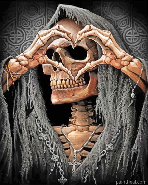 Lovely Grim Reaper Painting By Numbers Kits