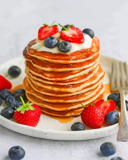 Tasty Pancakes Painting By Numbers Kits