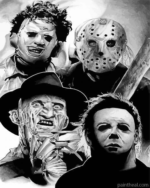 Horror Movies Characters Painting By Numbers Kits