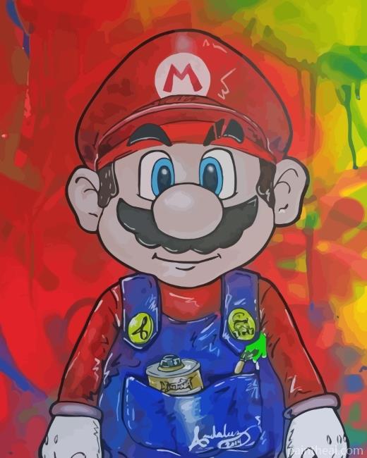 Super Mario Bros Art Painting By Numbers Kits