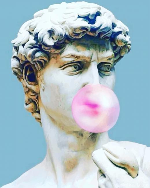 Greek Statue Bubblegum Paint By Number Painting By Numbers Kits