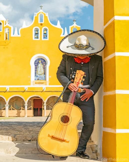 Mexican Guitarist Painting By Numbers Kits