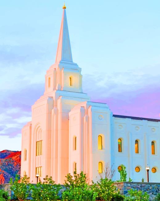 Brigham City Utah Temple Painting By Numbers Kits