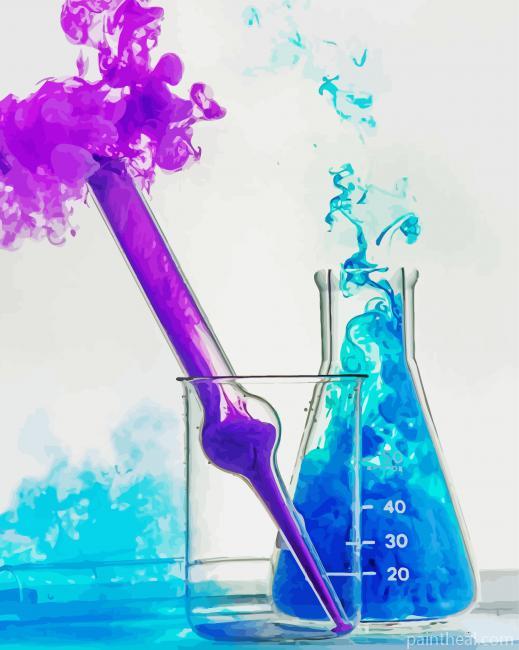 Blue Purple Chemistry Painting By Numbers Kits