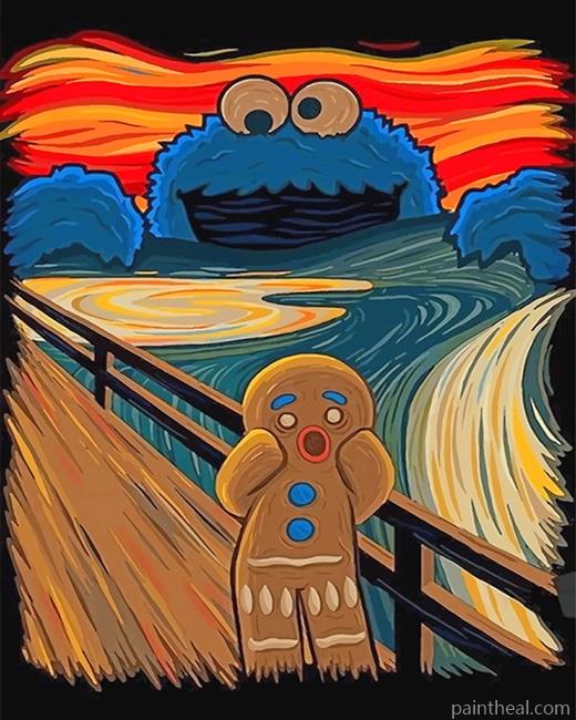 Gingerbread Man The Scream Painting By Numbers Kits