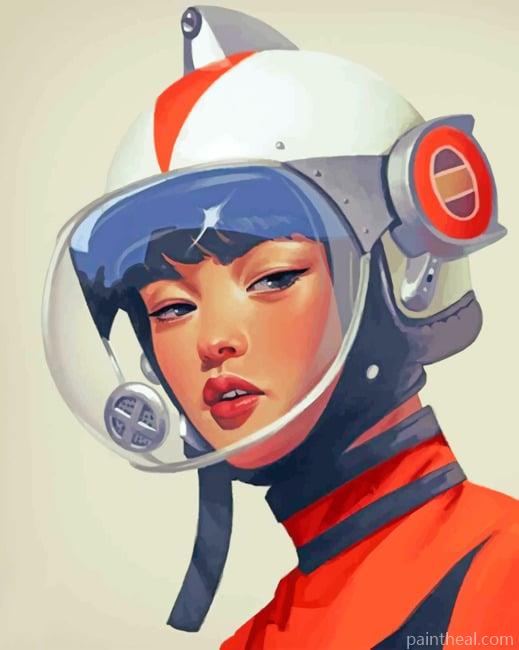 Chinese Astronaut Girl Painting By Numbers Kits